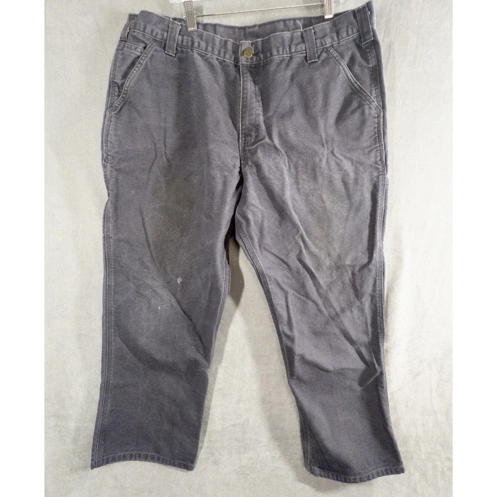 Carhartt 101710-PTB Relaxed Fit Gray Pants Mens 40x30 Western Ranch Workwear